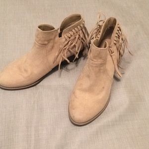 Fringed booties